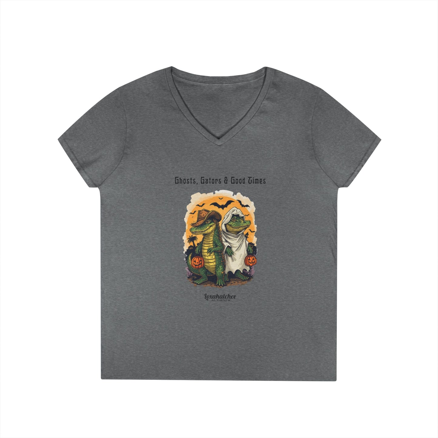 Loxahatchee Halloween Gator Women's V-Neck Tee
