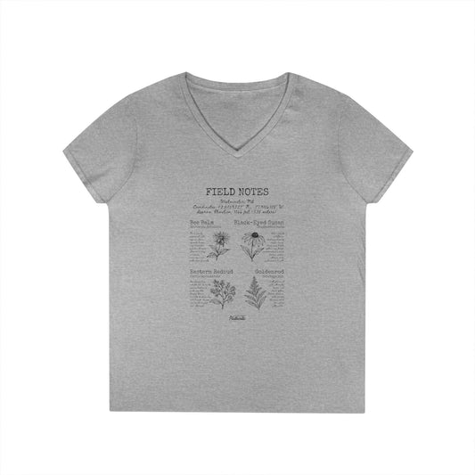 Westminster Rustic Plant Field Notes V-Neck T-Shirt Design