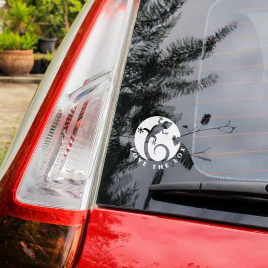 Loxahatchee "Love the Lox" Lizard White Vinyl Transfer Decal