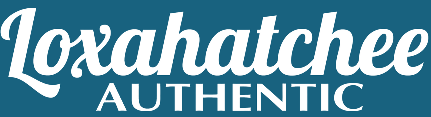 Loxahatchee Authentic Decal White Vinyl Transfer