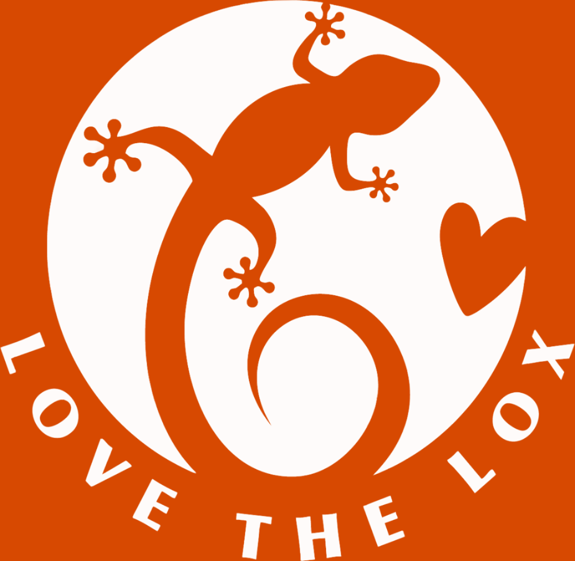 Loxahatchee "Love the Lox" Lizard White Vinyl Transfer Decal