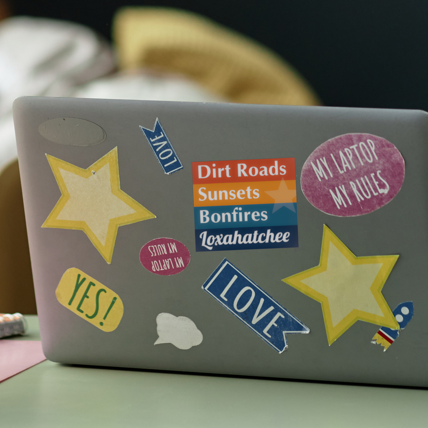 Loxahatchee Dirt Roads, Sunsets, Bonfires: Color Decal