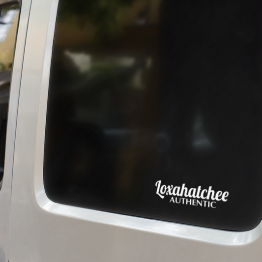 Loxahatchee Authentic Decal White Vinyl Transfer