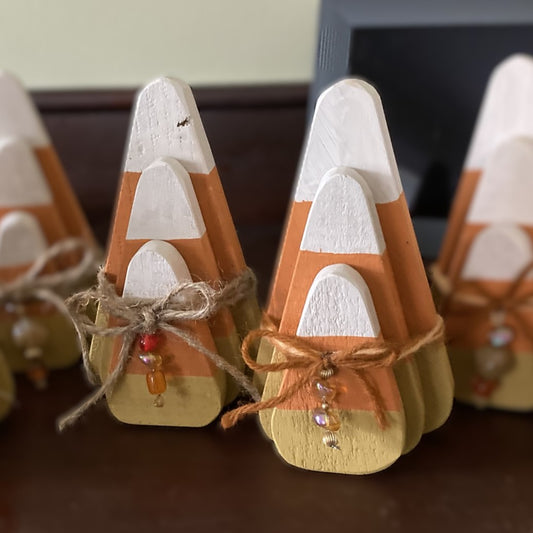 Hand Made Candy Corn Trio with Bow